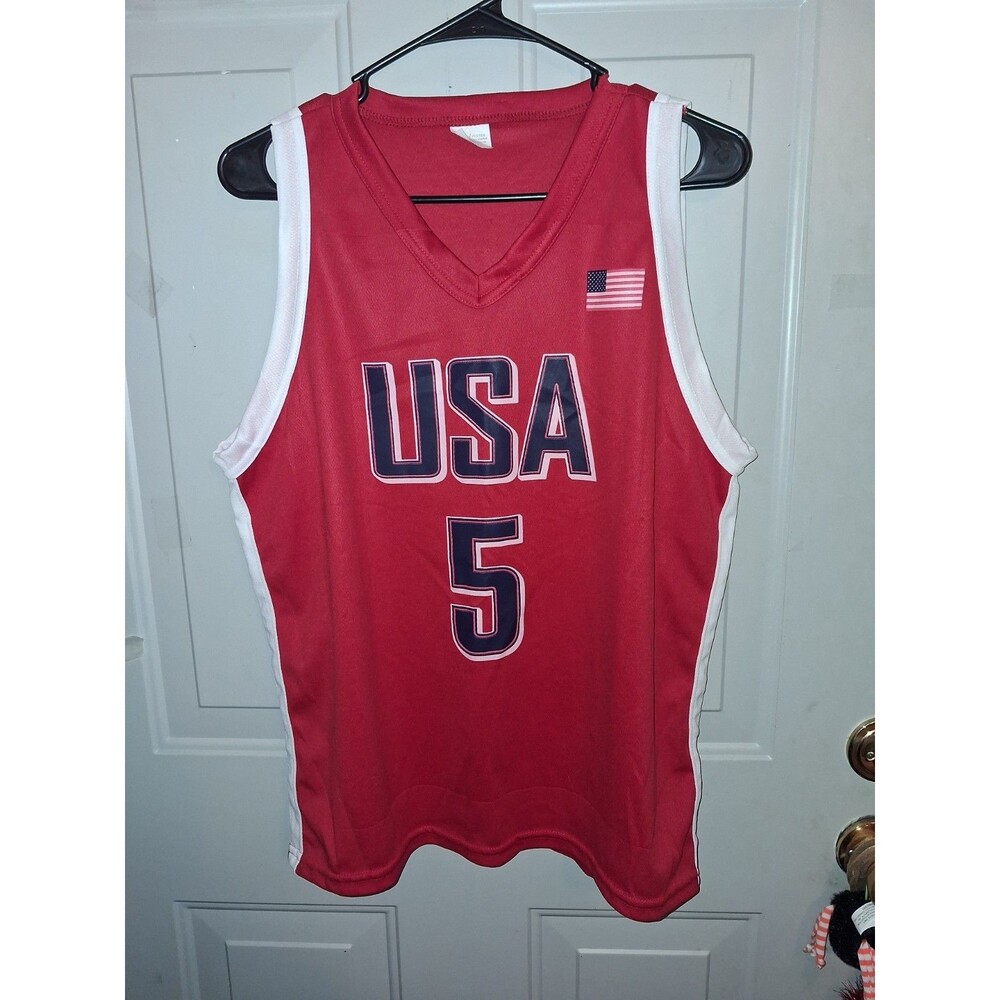 USA Basketball Anthony Edwards #5 Jersey Red Made in USA Adult Small S